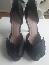 Schöne High Heels Pumps  Sommerschuhe Schwarz Schleife 13 Cm Absatz Top!!!!