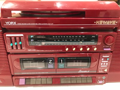 UNITED EPレコード ×2 カセット Vintage Rare YORX Newave Turntable Stereo System Dual Cassette