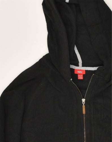 MOSSIMO Womens Hooded Fleece Jacket UK 16-18 XL Black Polyester AI04 - Picture 3 of 3