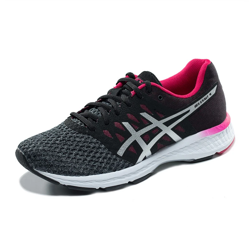Scarpe da donna Asics nere grigio rosa GEL Exalt 4 da corsa T7E5N 9793 taglia 7 11 nuove con scatola
