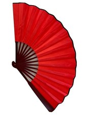 Folding Hand Fan - Wood and Fabric.