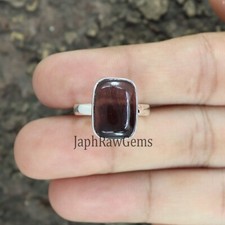 Natural Brown Tiger Eye 925 Sterling Silver Statement Silver Women Ring Jewelry