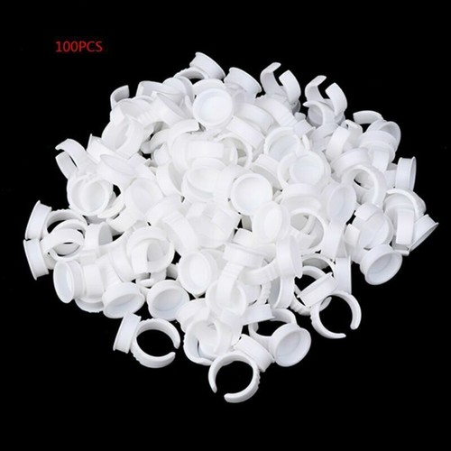 100pcs S M L Tattoo Ink Rings Cups,Medium Size Plastic Tattoo Pigment Rings Ink