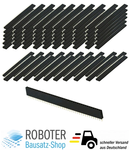 80x40 Pin 2.54 mm Buchsenleiste Female Pin Header einreihig Arduino Raspberry Pi