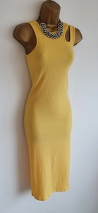 yellow midi dress bodycon