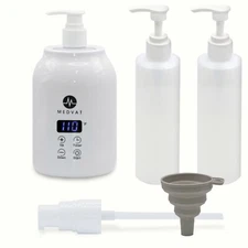 Medvat Adjustable Gel Warmer with Digital Display, Built in Timer & Pump Bottles