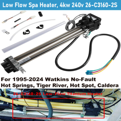 No-Fault Spa Heater for 1995+ Hot Spring/Watkins - 4kW Titanium w/Sensors- 73791