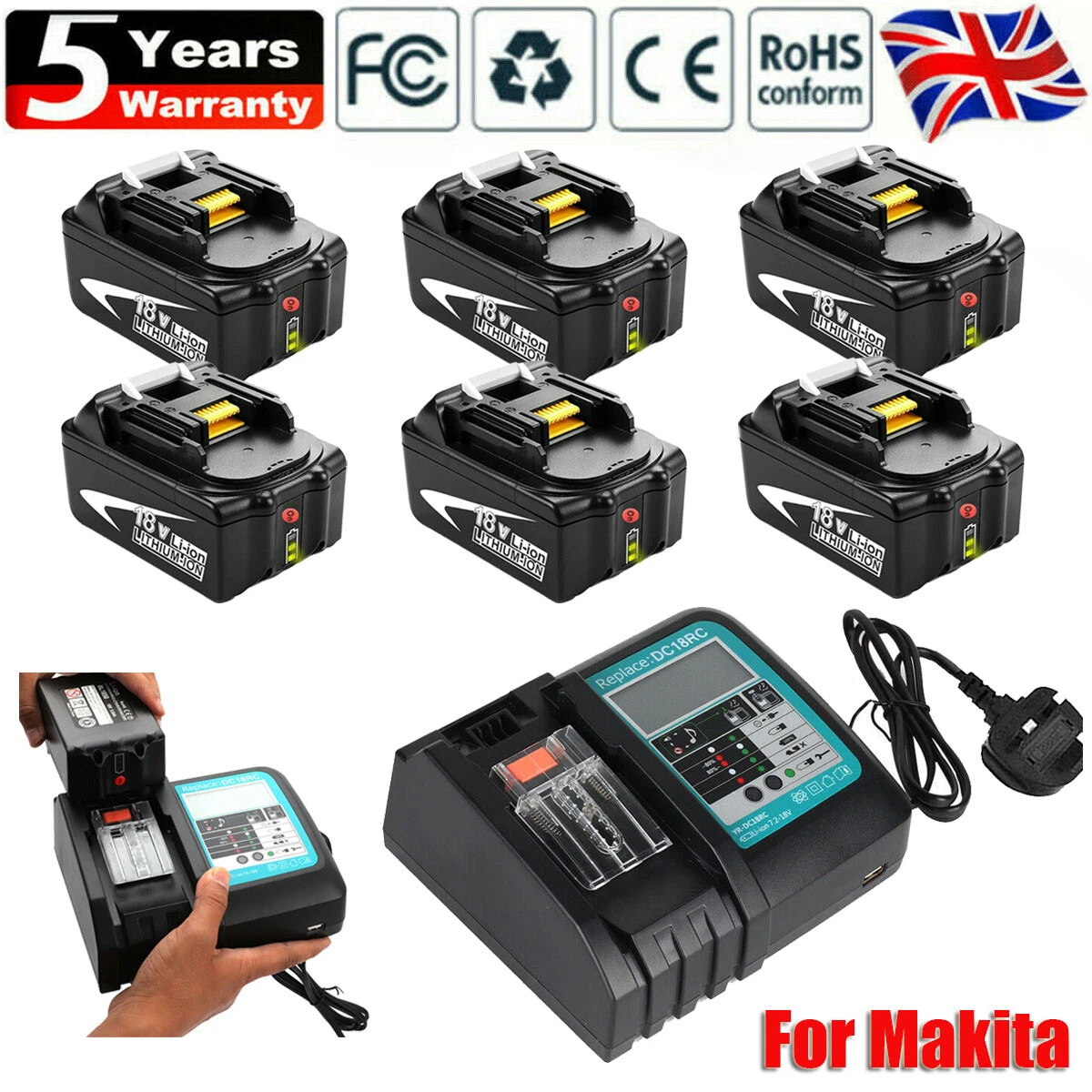 Makita bl1840b online charger