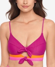 MSRP 20 Salt  Cove Juniors Double Tie-Front Bralette Bikini Top Size XS