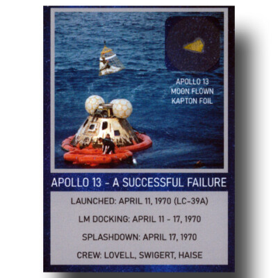Apollo 13 trading card   FLOWN Kapton