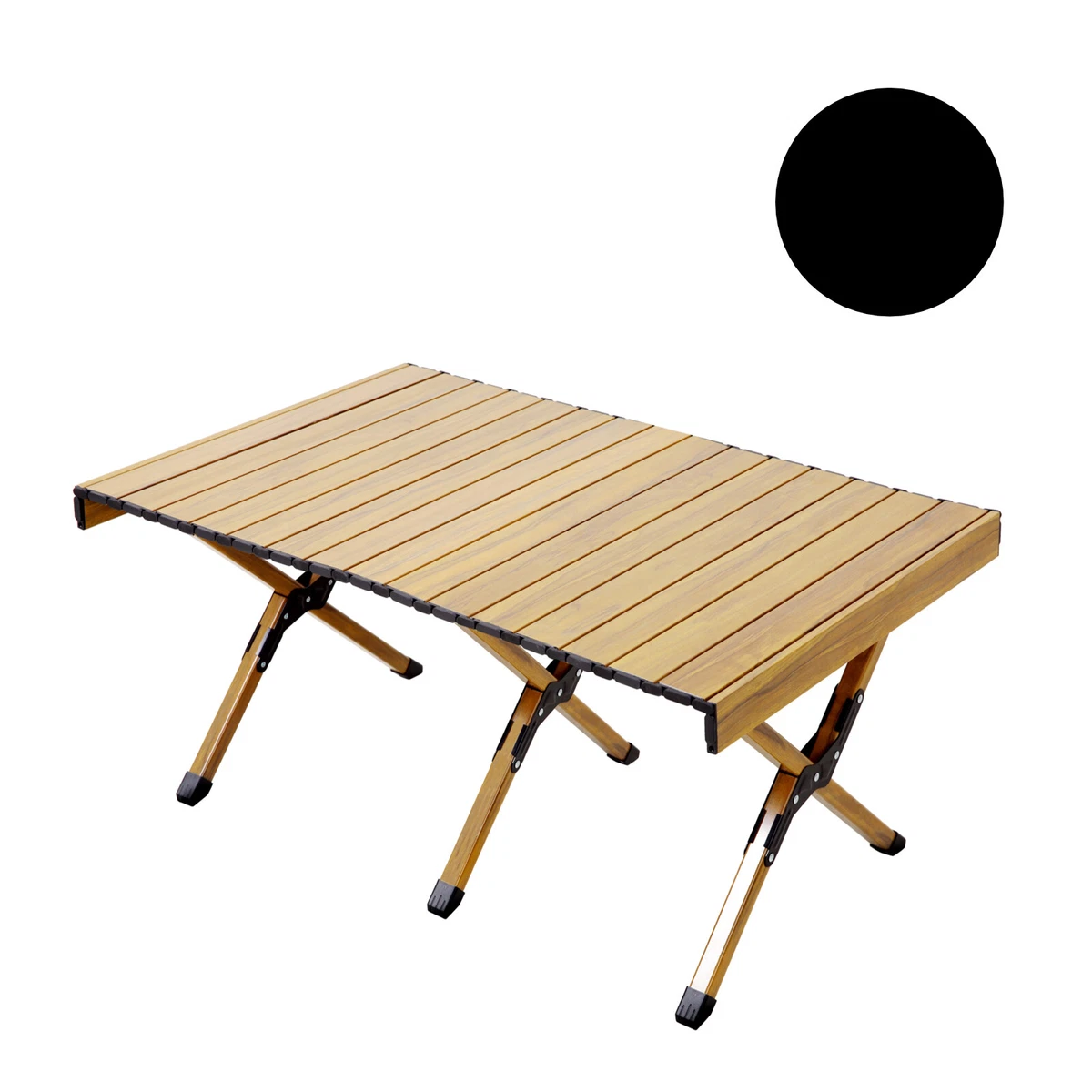 Qeedo Quick Kimmy Campingtisch  Bambus, Klappbar, Hhenverstellbar  (110x80cm, Bis 50kg) Klapptisch 120x80 Cm