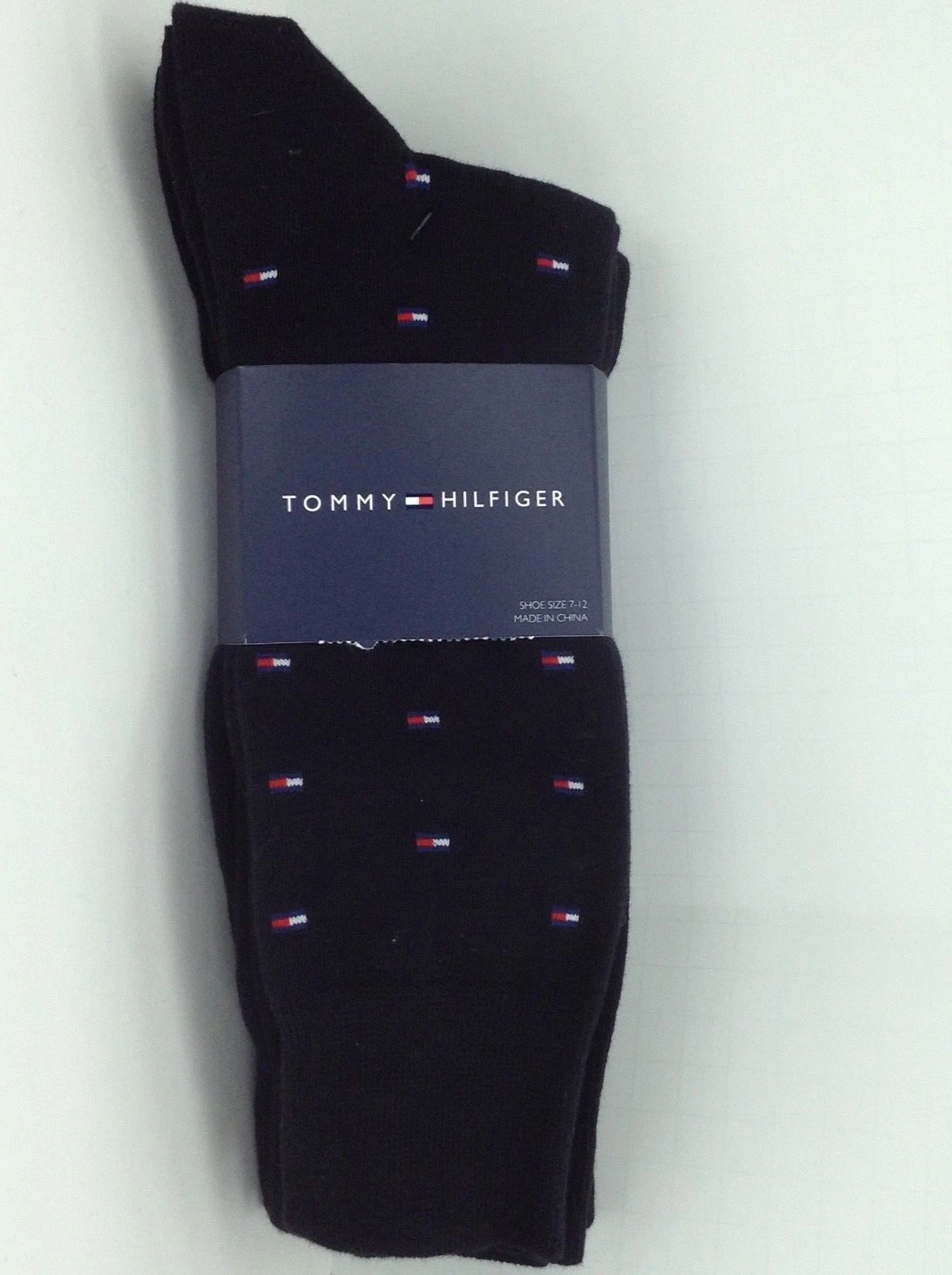 TOMMY HILFIGER Socks - Black 73% Soft COTTON Dress Socks.4 Pack. $36 MSRP 🇺🇸⛳