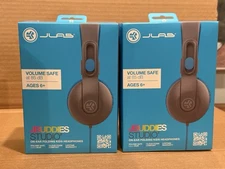 JBuddies Studio 2 Wired Kids Headphones Graphite/Blue Lot of 2 Sealed in Box
