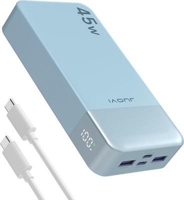 Power Bank 45W Portable Charger 20000mAh USB C PD QC Fast Charging 4 Ports with