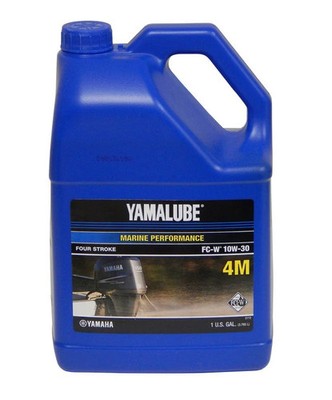 Yamaha LUB-10W30-FC-04 4M Yamalube 4-Stroke Marine Engine Oil 1 Gal