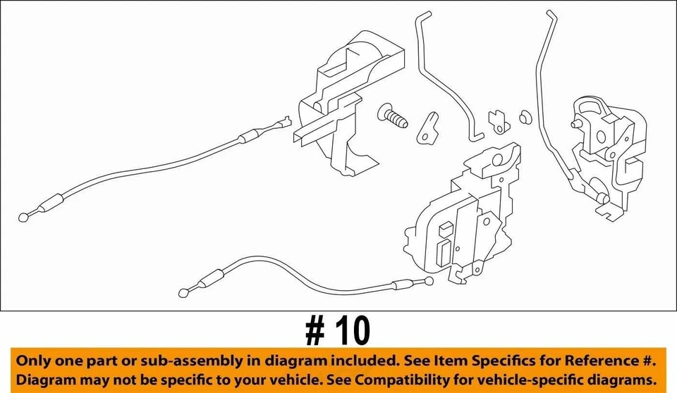 2010-2014 Subaru Outback Front Left Driver Side Door Latch Lock Actuator OEM - Image 4 of 4