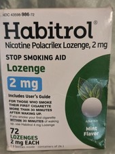 Habitrol Nicotine Lozenges 2mg Mint Flavor Stop Smoking Aid 72 CT Exp 10/2026