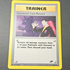 Giovanni's Last Resort 105/132 Gym Challenge Trainer Rare Regular Unlimited on eBay