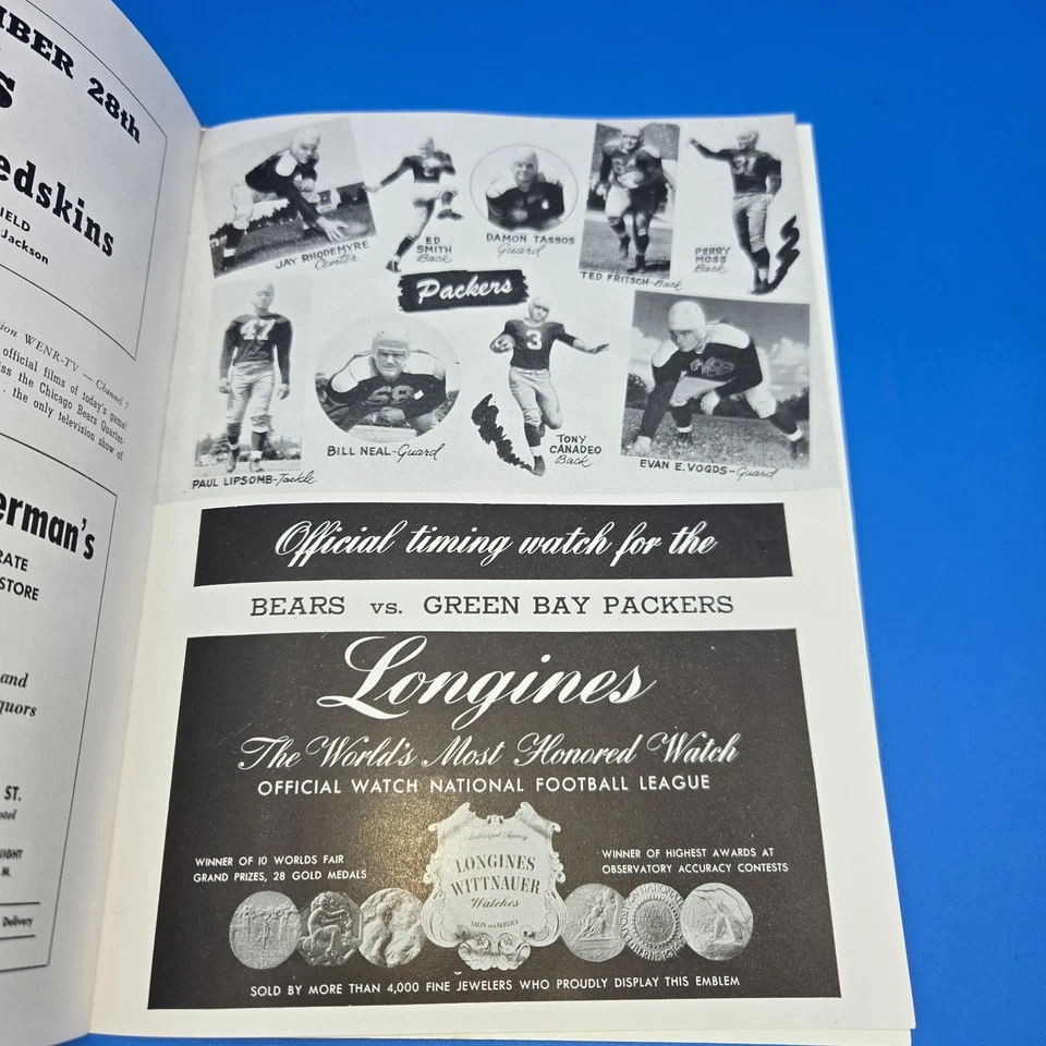 1948 Green Bay Packers vs Chicago Bears NFL football program “JERRY KEEFE”COVER! - Image 4 of 4
