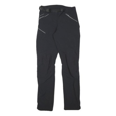 QUECHUA Damen Outdoor Hose Regular Schwarz Polyester Blend Zip W26 L29