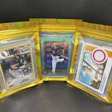 MLB Baseball MYSTERY Pack!  12x Cards NO BASE PAPER - 3x+ Auto/Relic/#'d !