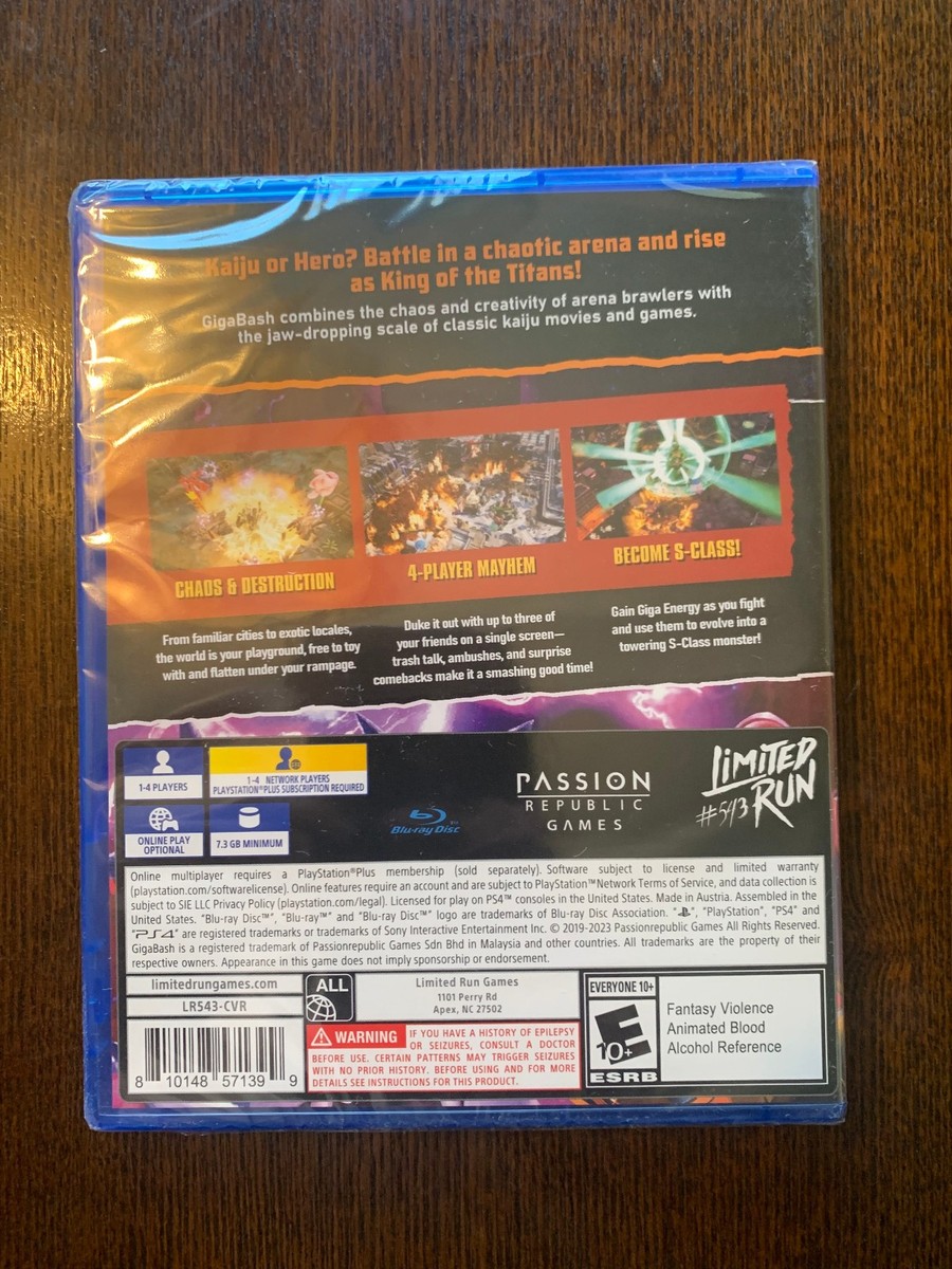 GigaBash PS4 Playstation 4 Limited Run #543 New Sealed | eBay