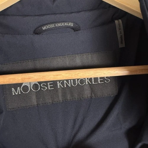Moose Knuckles Active Flex Jackpine Down Puffer Jacket Men XL Blue 800 image 7
