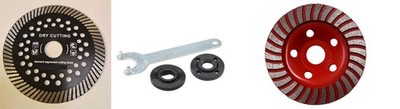 Concrete Restoration 4-1/2'' Diamond Saw Blade Cup Wheel Grinder Polisher Combo