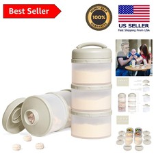 Dishwasher Safe Baby Formula Dispenser - Warm Grey, 2 Pack for Easy Feeding