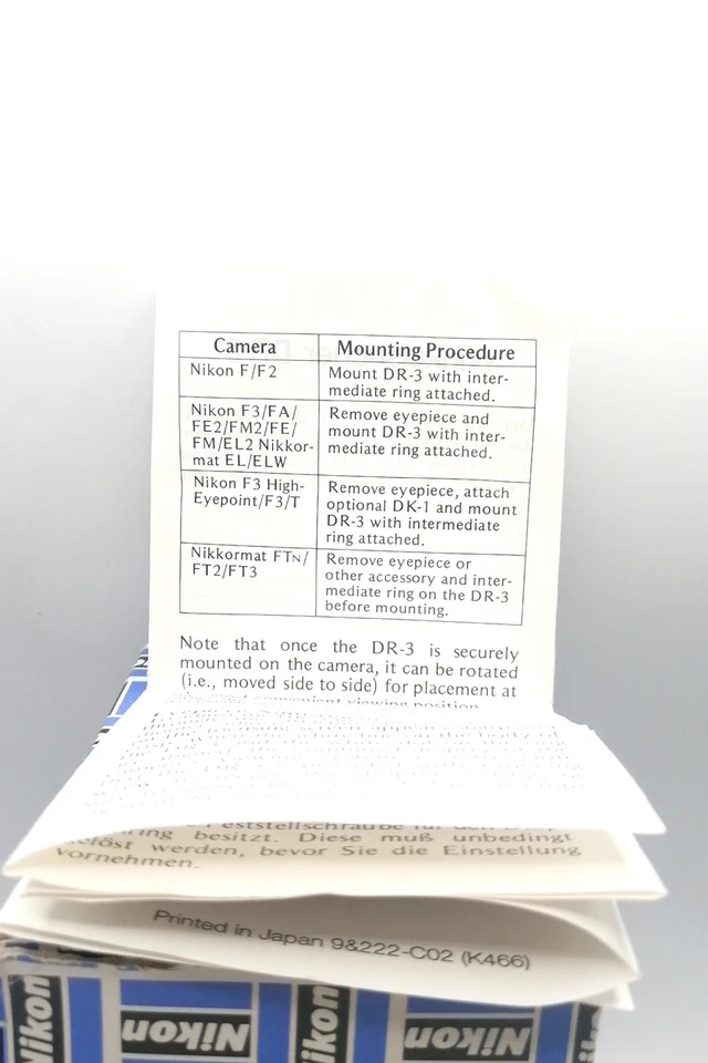 🎦VIDEO👀✨Top MINT✨ Nikon Angle Finder DR-3 For F 35mm Film Camera SLR JAPAN - Image 2 of 4