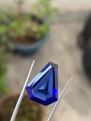 14.07 Ct Natural Blue Sapphire Fancy Cut Collector Grade Gemstone AGL Certified