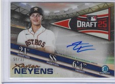 Xavier Neyens 2025 Bowman Draft SP Refractor Bowman Draft Night Auto /99 Astros