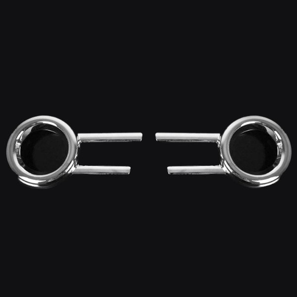 2Pcs-Set Kunststoff Front Nebelscheinwerfer Chrome Abdeckung Zierleiste Rahmen-image