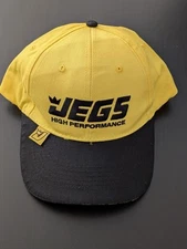 JEGS High Performance Hat Black Neone Yellow Strap back OSFM