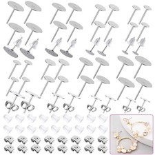 Earring Posts and Backs, Flasoo 700Pcs Stud Earring Making Kit with 300Pcs St...