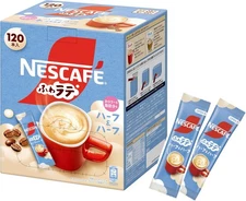 Nescafe EXCELLA Fuwa Latte Half & Half Instant Stick Coffee 120 Sticks Japan