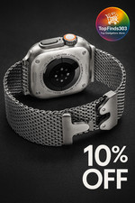 Titanium Milanese Loop Strap for Apple Watch Ultra 49mm 45 44 42mm Series 10-6SE