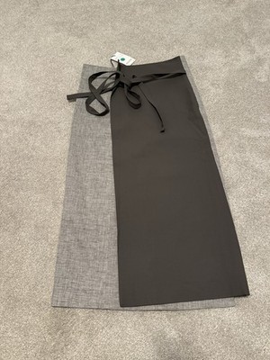 GAUCHERE Women s Patience Wrap Skirt Virgin Wool Midi Gray 75001  Fr 40 US Sz 8