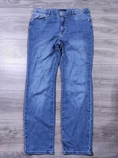 Member's Mark Adult Size 12 Straight Blue Denim Jeans Medium Wash Womens