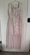 Rare Edition Girls 10 Sleeveless One-Shoulder Sequin Tulle High-Low Formal Dress