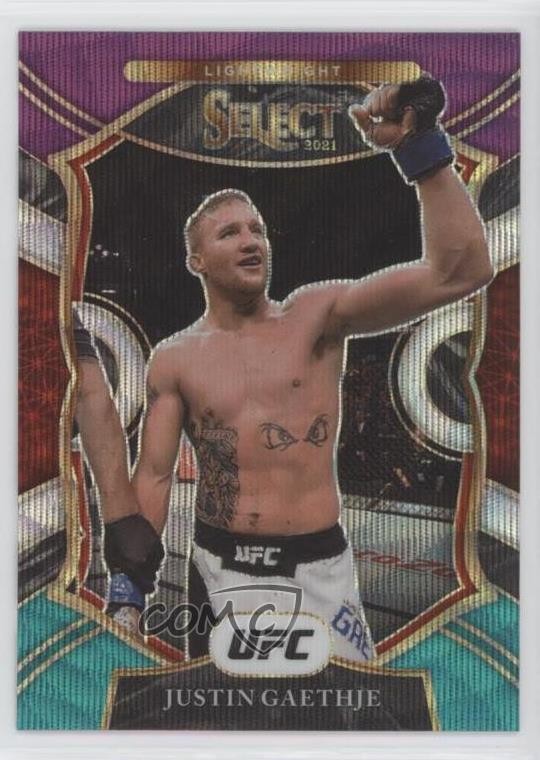 2021 Panini Select UFC Concourse Tri-Color Prizm Justin Gaethje #95 0hg1