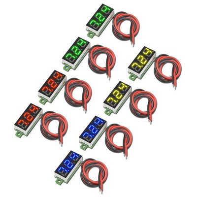 Diymore 8pcs DC Voltage Display Mini Digital Voltmeter - 0.28'' 2 Wire DC 2.5V...
