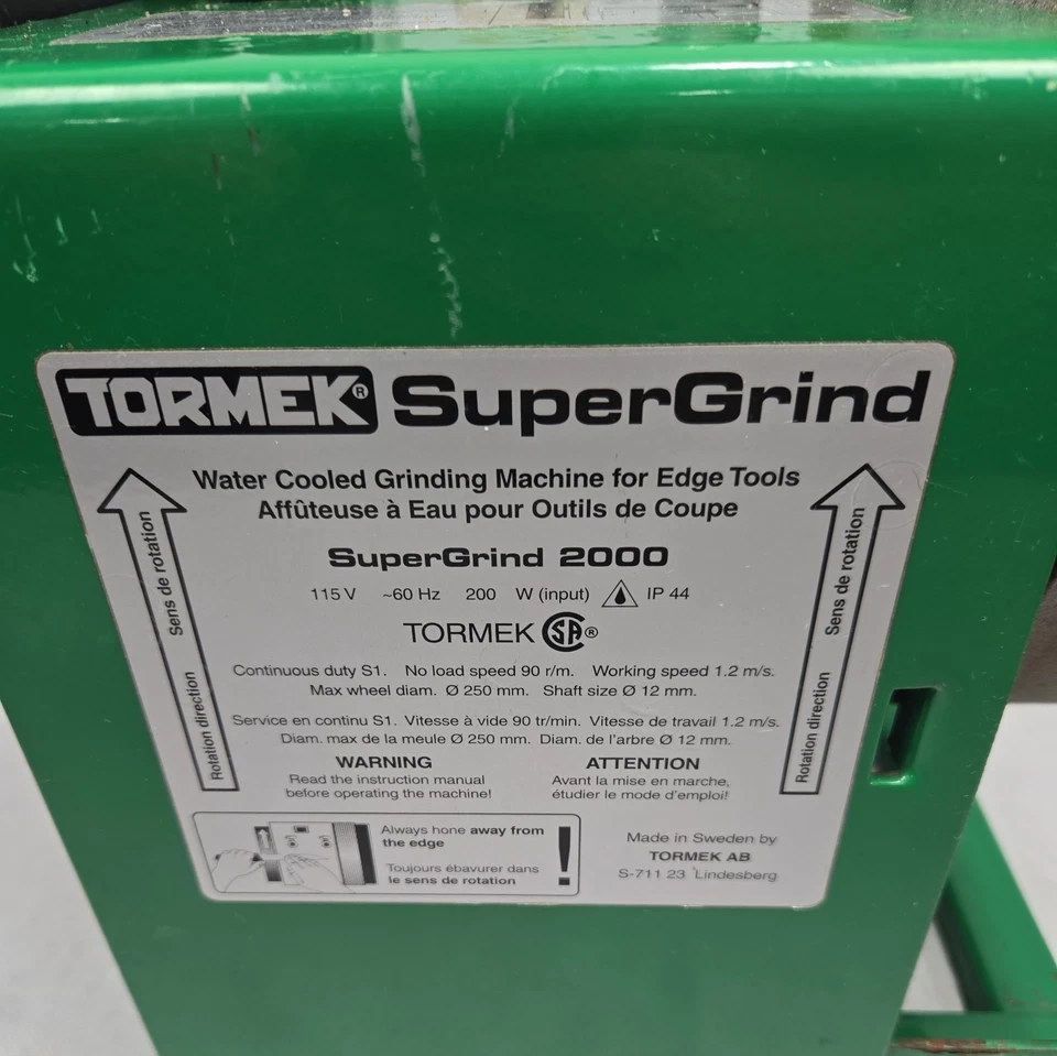 MÁQUINA RECTIFICADORA TORMEK SUPER GRIND NO.2000 REFRIGERADA POR AGUA - ¡ver video funcionando! Foto 3 de 4