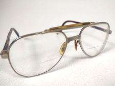 Vtg Eyeglasses Frame Aviator Pilot Steel Frame 54-18 With Defect READ
