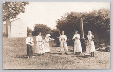 RPPC Postcard Social History Women Washing Clothes Camping at Windermere 1911