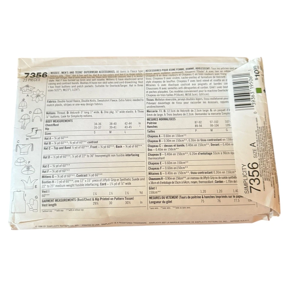 Sombreros Simplicity 2 Horas Mitones Chaleco Botines 7356 S M L Adulto Sin Cortar Estrella Bufón Foto 2 de 2