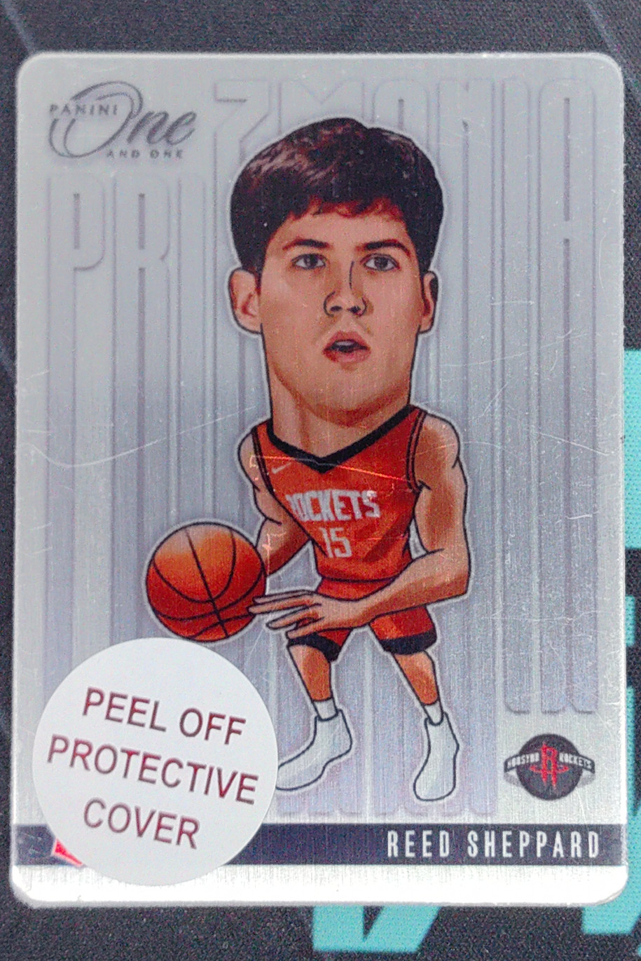 2024-25 Panini One and One Reed Sheppard Prizmania RC Rookie Houston Rockets SSP