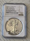 2006-P American Silver Eagle 20th Anniversary Reverse Proof, NGC PF70