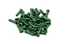 7075 Alloy 16mm Bicycle Spoke Nipples 14G 2.0mm 75 ct GREEN