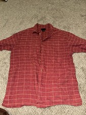 Cezani Shirt Mens Large Linen Cotton Short Sl...